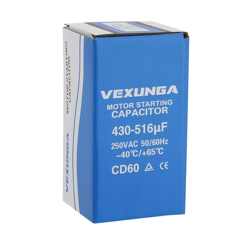 VEXUNGA 430-516 uF MFD 250 VAC 50/60 Hz Round Motor Start Capacitor CD60 Single Phase Capacitors for AC Motors Starting or Pool Pump or Well Pump - Image 5